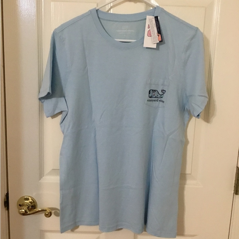 Vineyard Vines Paisley Floral Breezy Blue SS Tee Choose a Women’s XL or Large
